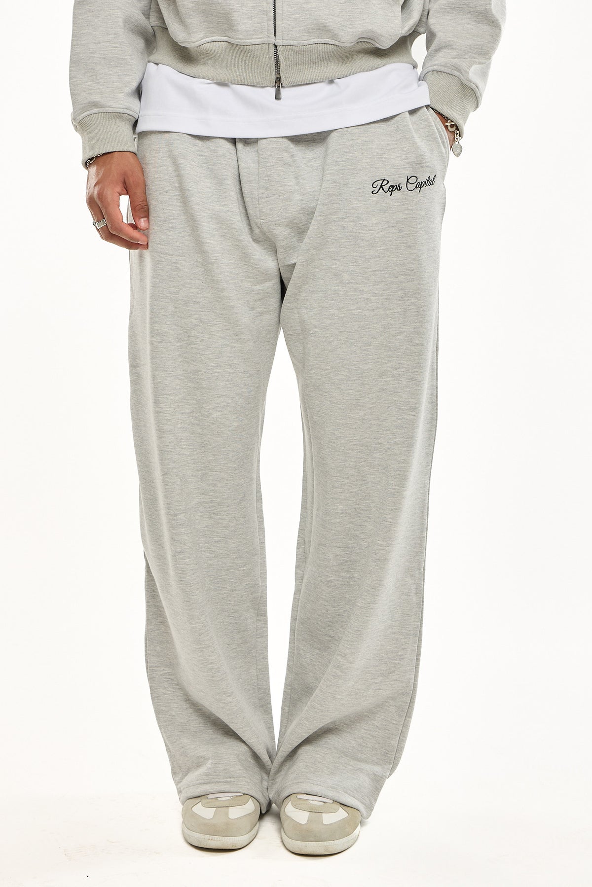 Wide Leg Sweatpant - Heather Grey