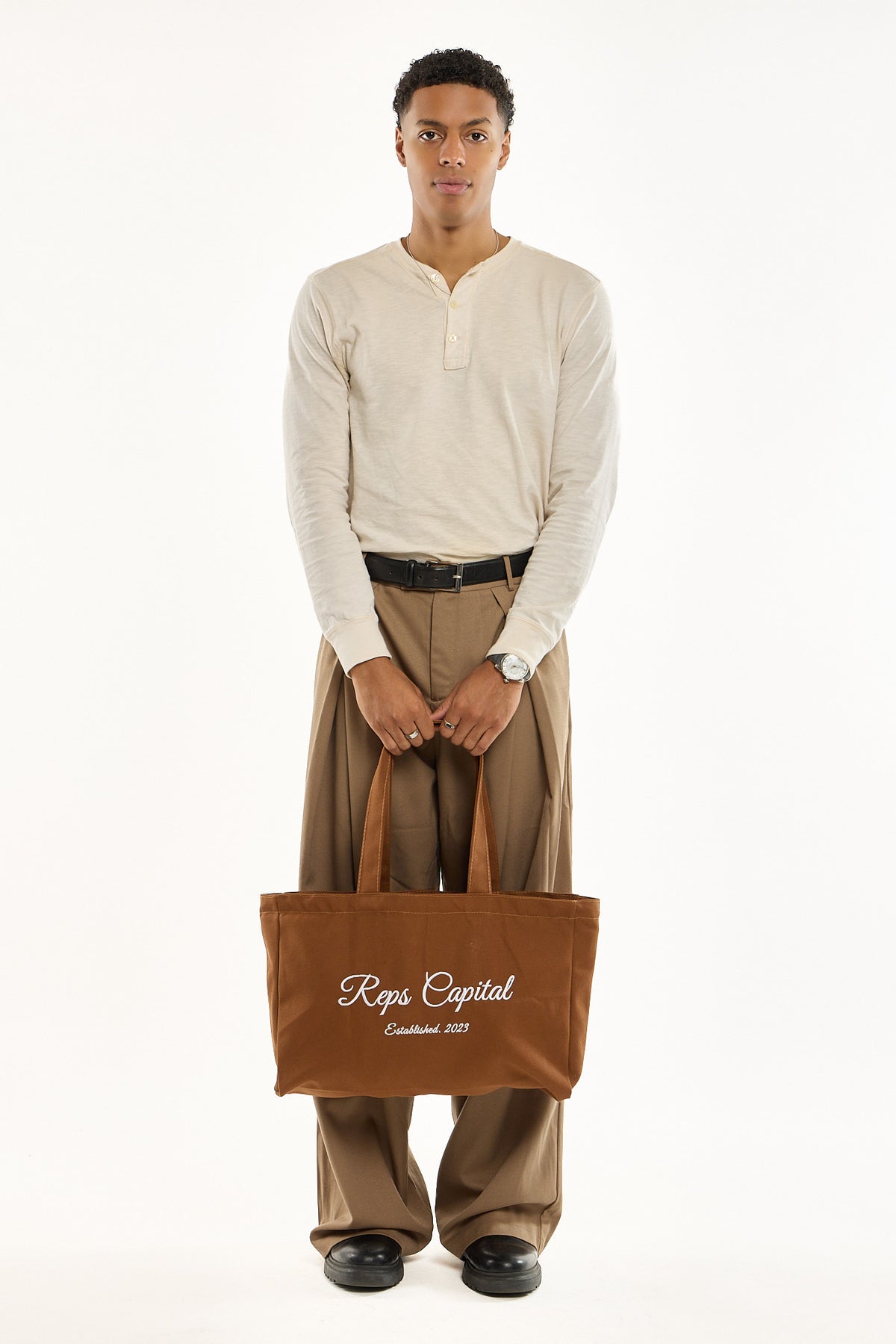 Zip Tote - Brown