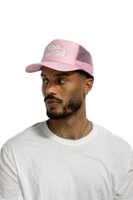 Classic Logo Trucker Hat - Baby Pink