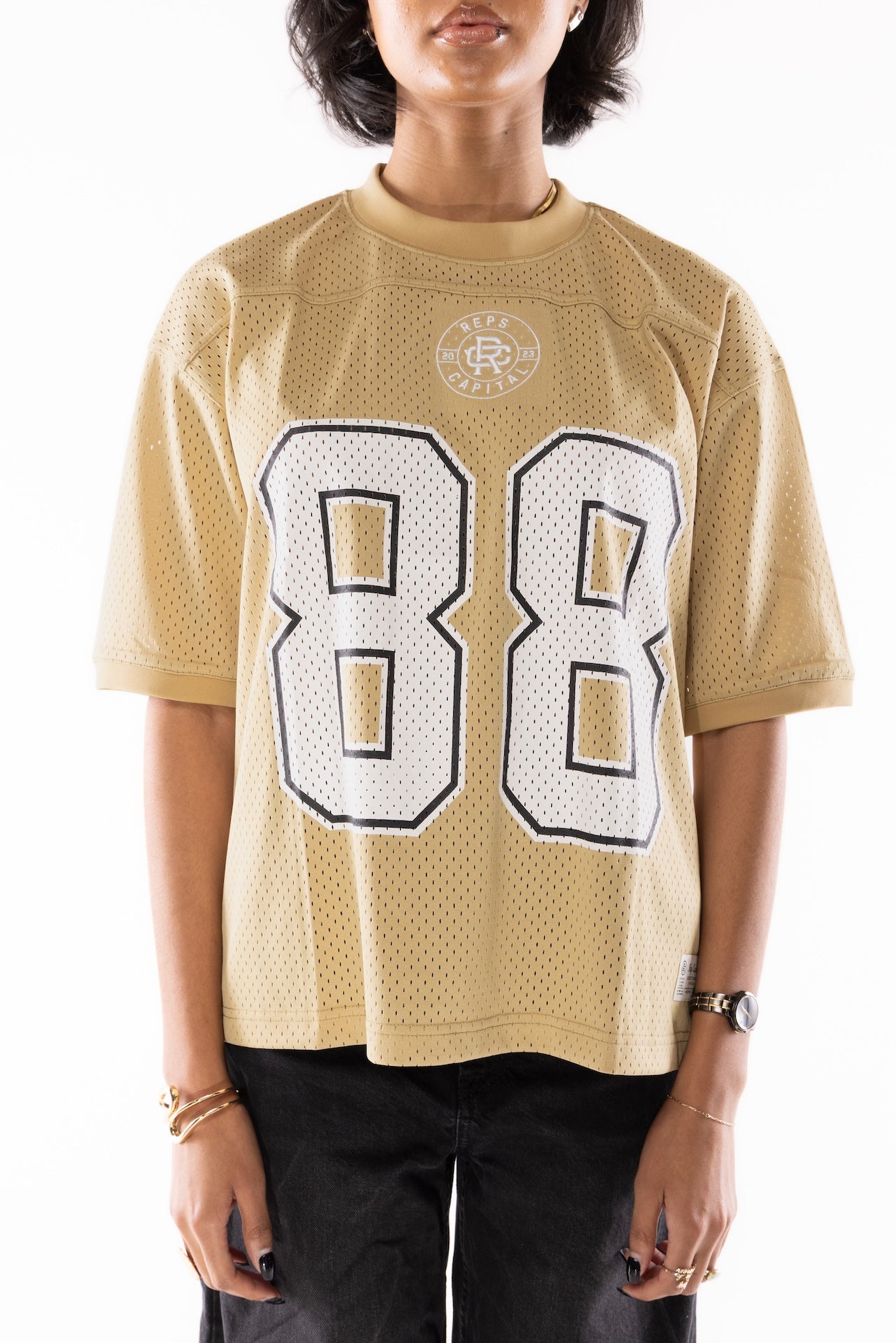 Mesh Football Jersey - Gold