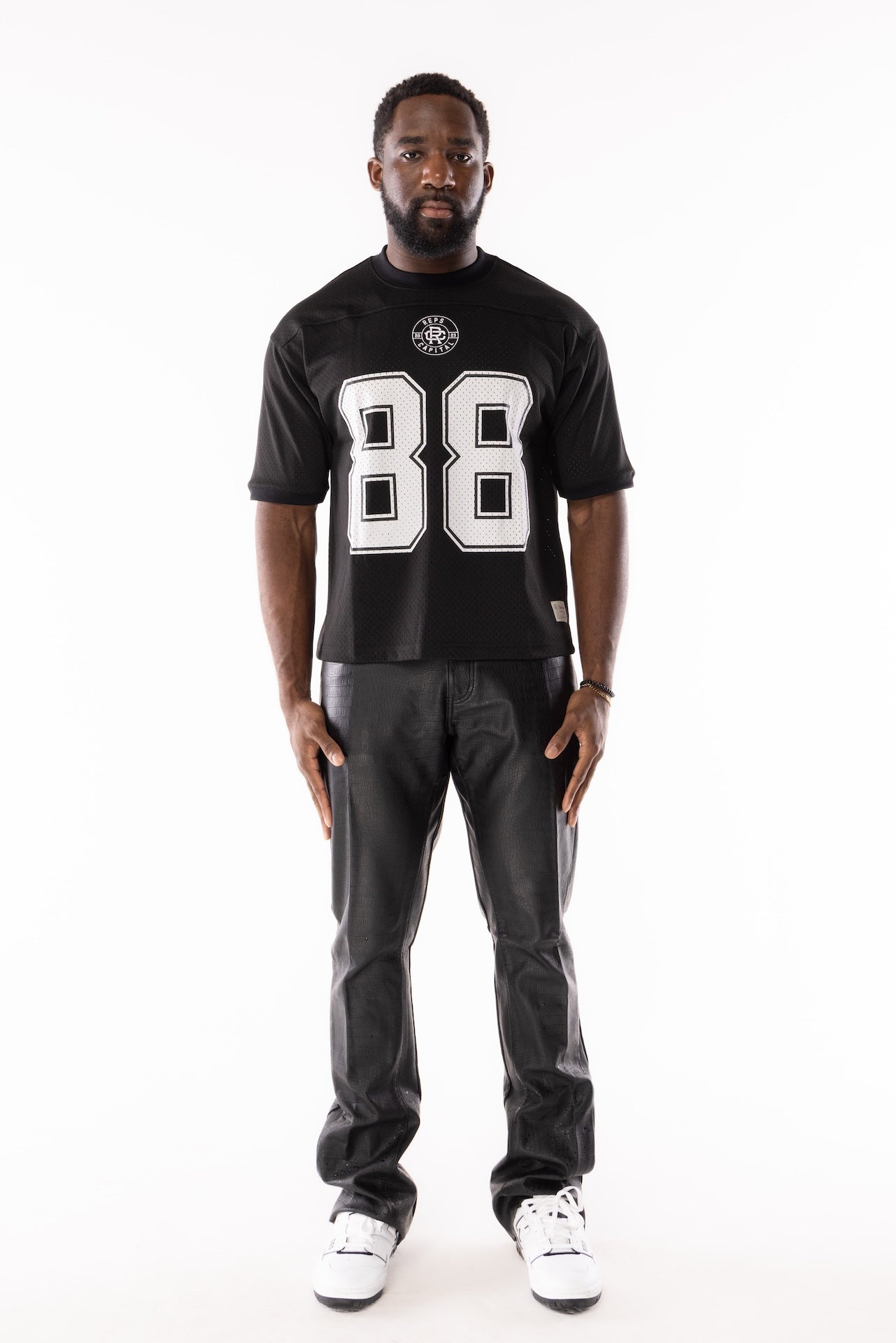 Mesh Football Jersey - Black