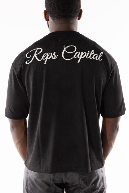 Mesh Football Jersey - Black