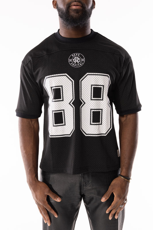 Mesh Football Jersey - Black