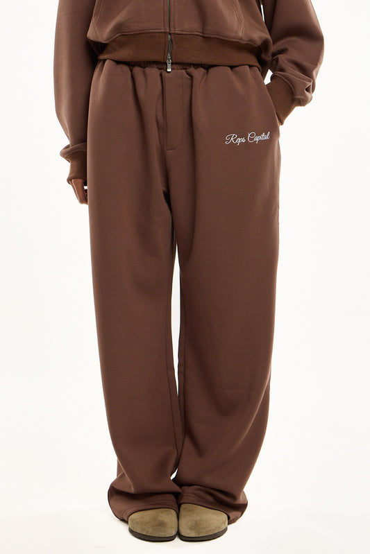 Wide Leg Sweatpant - Mocha Brown