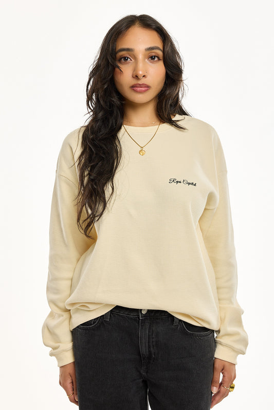 Long Sleeve Waffle Knit Shirt