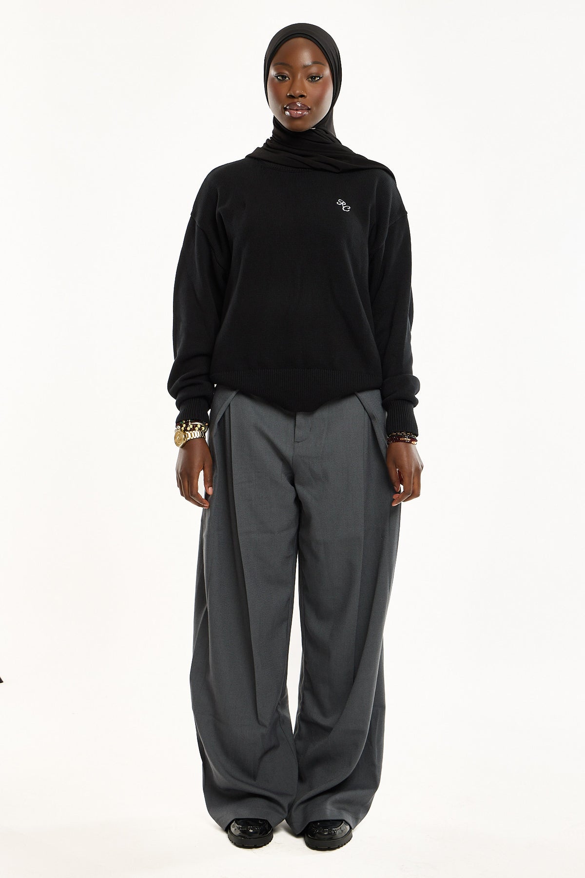 Signature RC Crewneck Sweater - Black