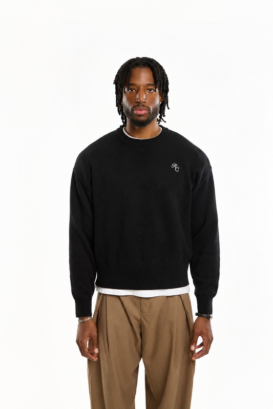 Signature RC Crewneck Sweater - Black
