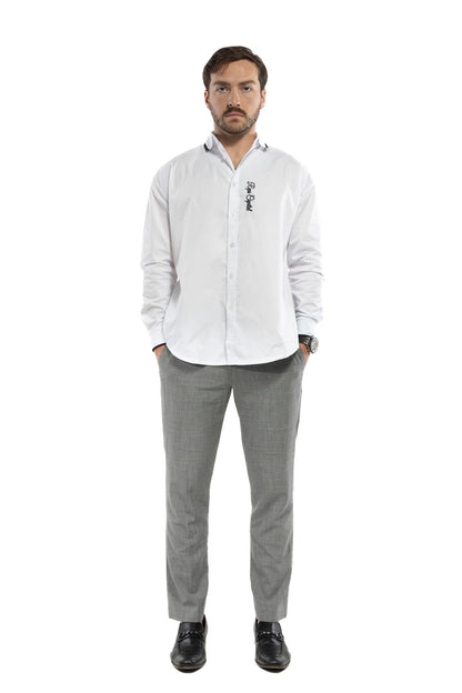 Point Collar Dress Shirt - Black