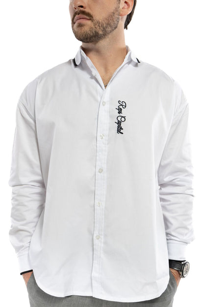 Point Collar Dress Shirt - Black