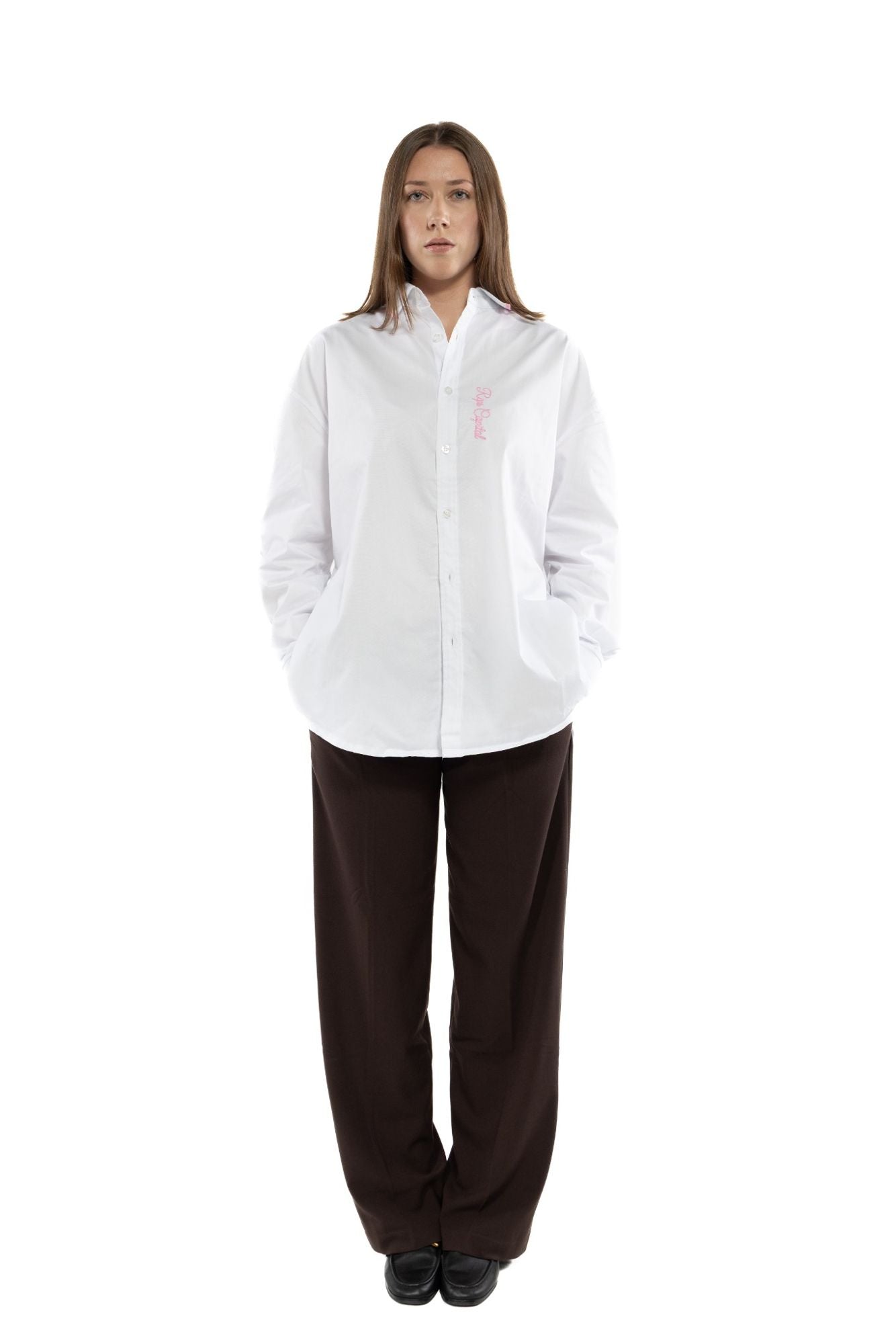 Point Collar Dress Shirt - Pink