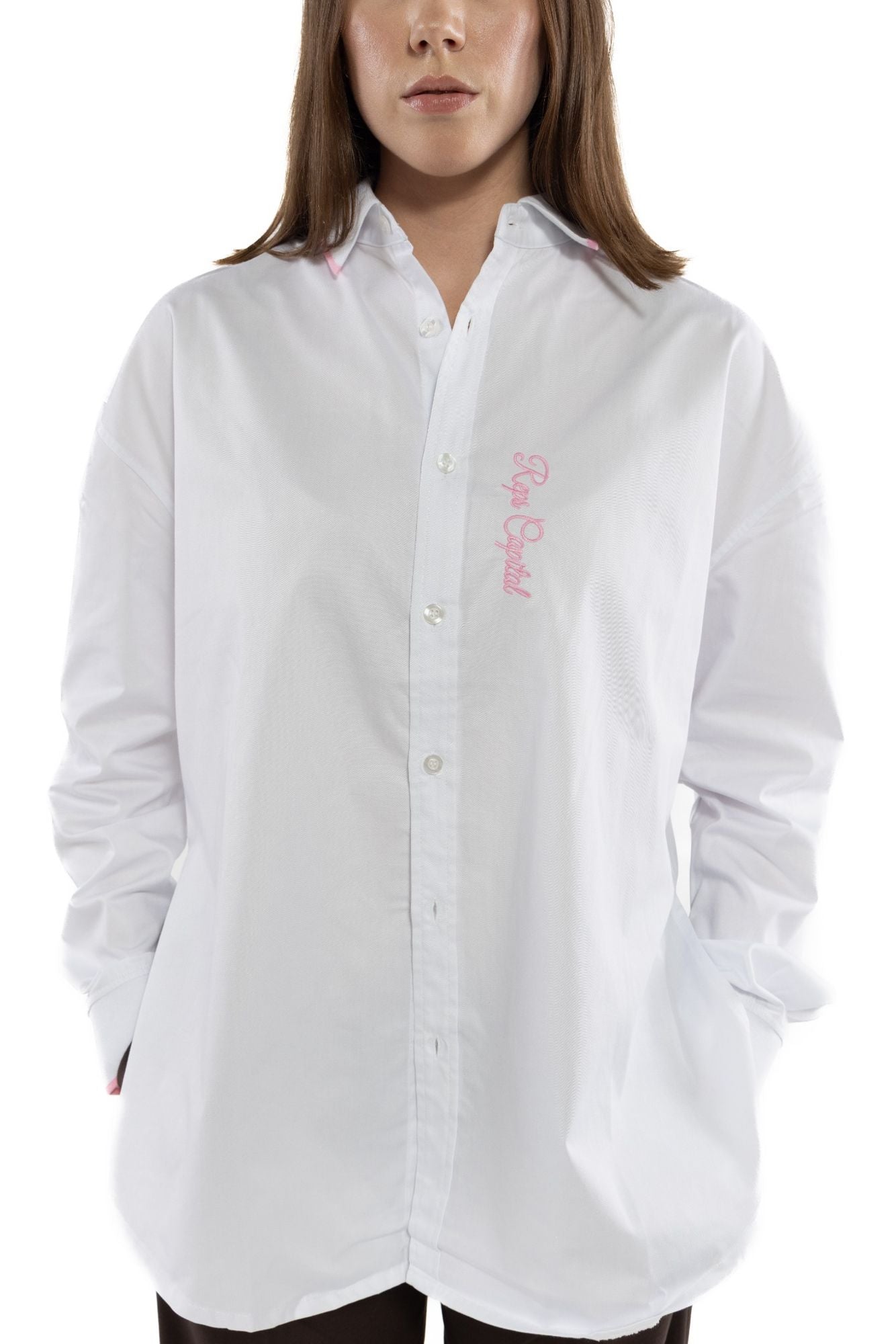 Point Collar Dress Shirt - Pink