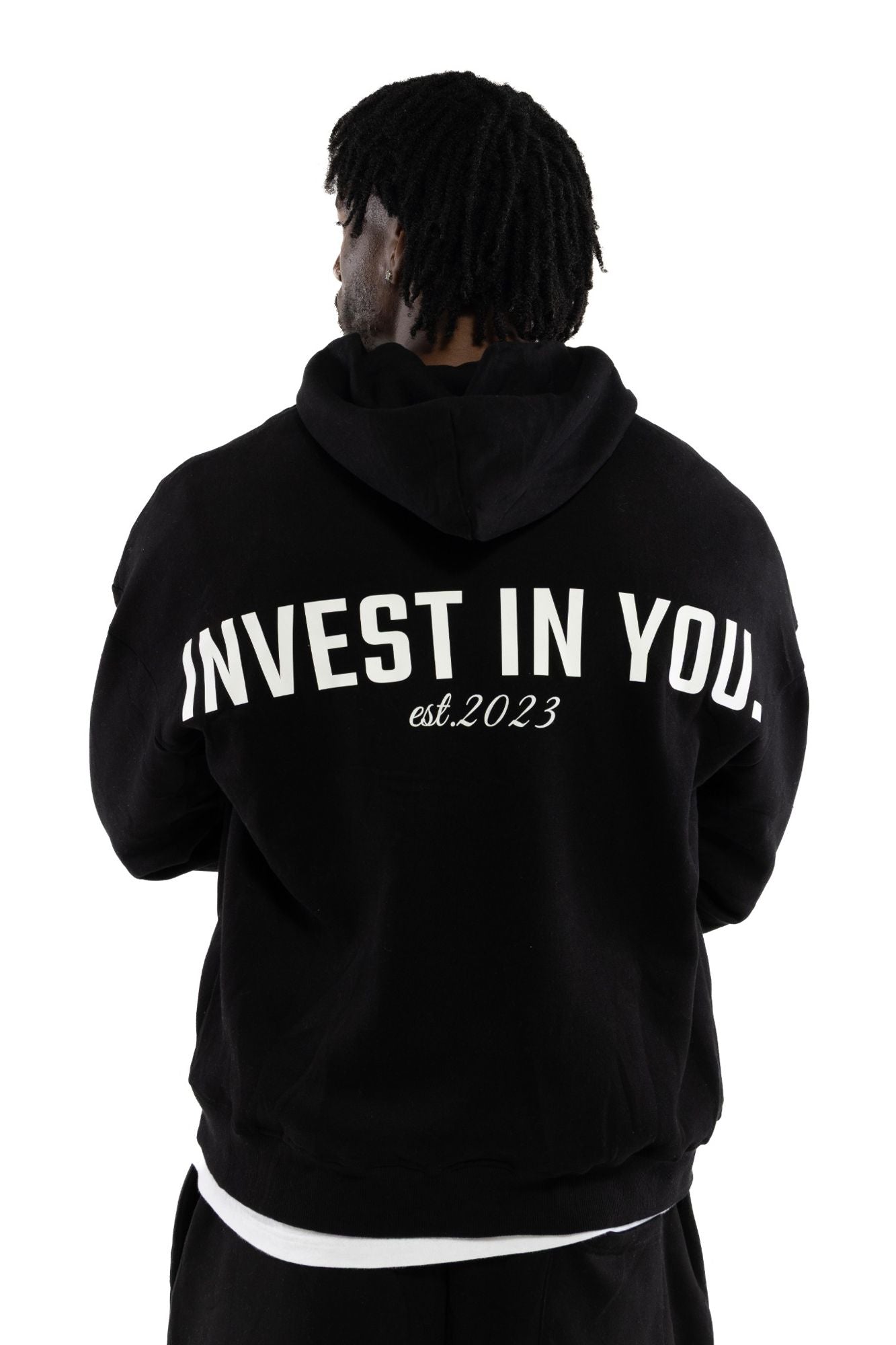 Signature Logo Embroidered Hoodie - Black