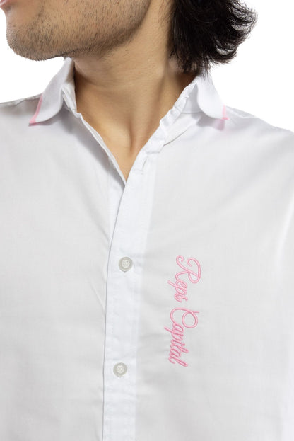 Point Collar Dress Shirt - Pink
