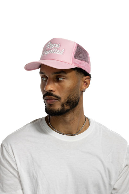 Classic Logo Trucker Hat - Baby Pink