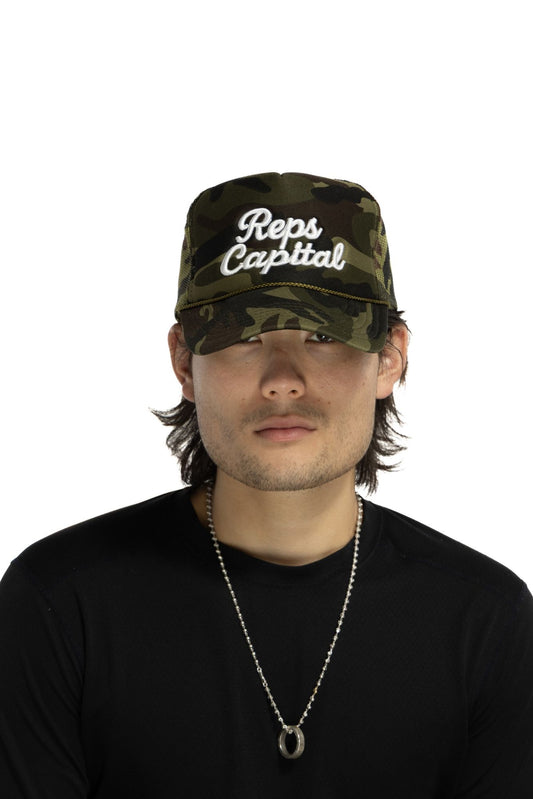 Classic Logo Trucker Hat - Camo