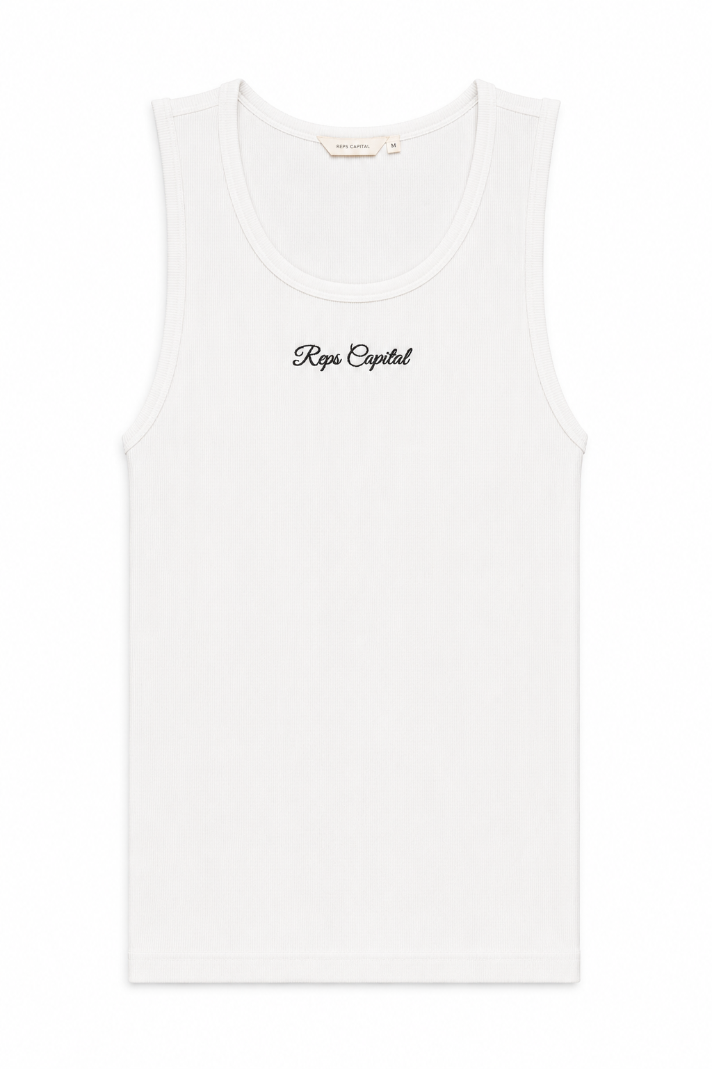 Embroidered Logo Tank Top - White