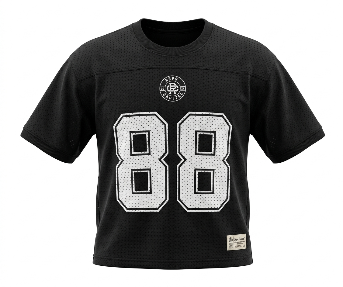Mesh Football Jersey - Black